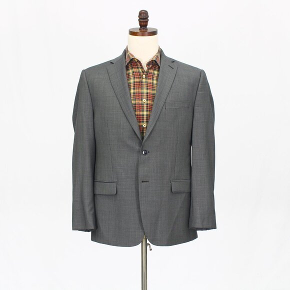 Calvin Klein 40R Gray Blazer Sport Coat Jacket 2-Button Solid T949 - Picture 1 of 11